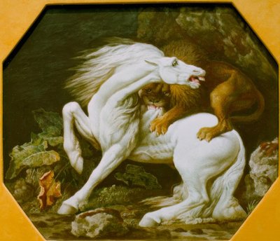 León atacando a un caballo de George Stubbs